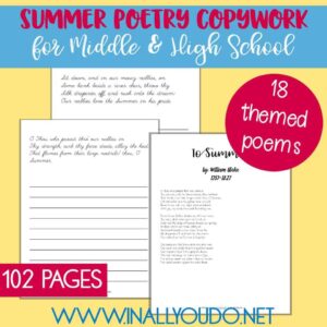 Summer Poetry Copywork
